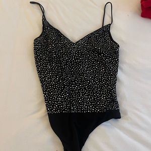 Sparkly rhinestone bodysuit
